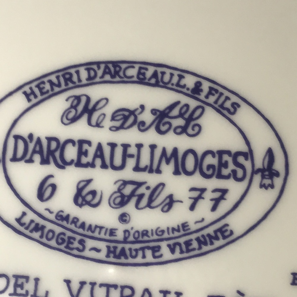 Vintage Henri D’arceau limoges porcelain 1977 Christmas plate 1st edition - Picture 9 of 15